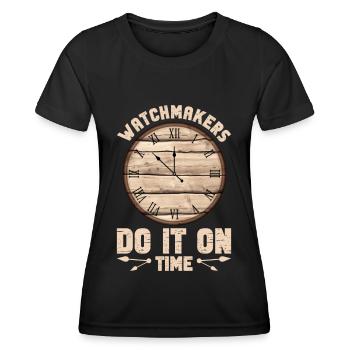 Horloger Horloger Horologues - T-shirt sport Femme - noir - Devant - AI Model Female 172 light (172cm)