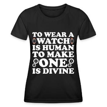 Horloger Horloger Horologues - T-shirt sport Femme - noir - Devant - AI Model Female 172 light (172cm)