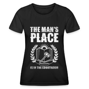 Avocat Avocat Tribunal Procureur de la République - T-shirt sport Femme - noir - Devant - AI Model Female 172 light (172cm)