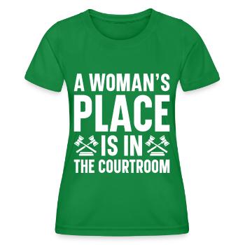 Anwalt Rechtsanwalt Gericht Staatsanwalt - Frauen Funktions-T-Shirt - Kelly Green - Vorne - AI Model Female 172 dark (172cm)