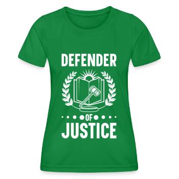 Anwalt Rechtsanwalt Gericht Staatsanwalt - Frauen Funktions-T-Shirt - Kelly Green - Vorne - AI Model Female 172 dark (172cm)