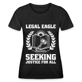 Avocat Avocat Tribunal Procureur de la République - T-shirt sport Femme - noir - Devant - AI Model Female 172 light (172cm)