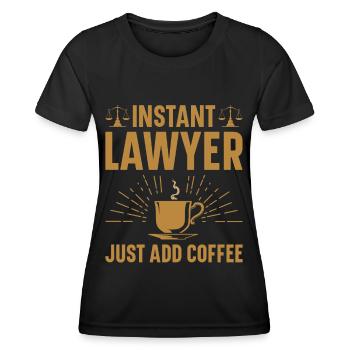 Avocat Avocat Tribunal Procureur de la République - T-shirt sport Femme - noir - Devant - AI Model Female 172 light (172cm)