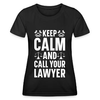 Avocat Avocat Tribunal Procureur de la République - T-shirt sport Femme - noir - Devant - AI Model Female 172 light (172cm)