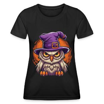 Costume de sorcière d’Halloween Balai de sorcière - T-shirt sport Femme - noir - Devant - AI Model Female 172 light (172cm)