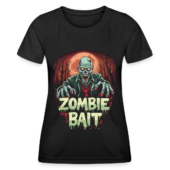 Halloween Zombie Design - Frauen Funktions-T-Shirt - Schwarz - Vorne - AI Model Female 172 light (172cm)