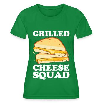 Grillkäse Gegrillter Käse Foodie Käse Sandwich - Frauen Funktions-T-Shirt - Kelly Green - Vorne - AI Model Female 172 dark (172cm)