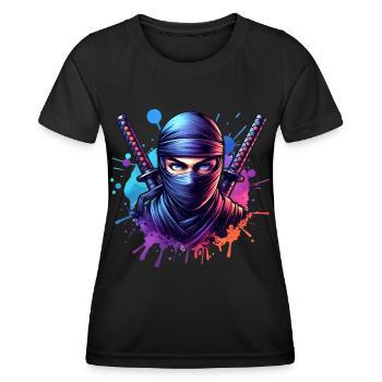 Ninja - T-shirt sport Femme - noir - Devant - AI Model Female 172 light (172cm)