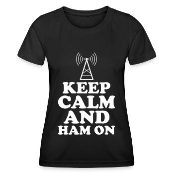 Ham Radio Amateur Radio Amateur Radio - T-shirt sport Femme - noir - Devant - AI Model Female 172 light (172cm)