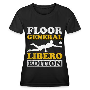 Volley-ball Libero - T-shirt sport Femme - noir - Devant - AI Model Female 172 light (172cm)
