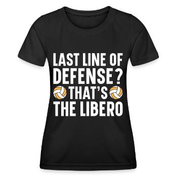 Volley-ball Libero - T-shirt sport Femme - noir - Devant - AI Model Female 172 light (172cm)