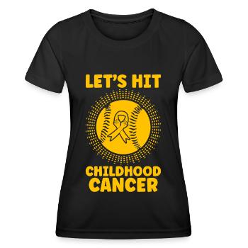 Krebs Im Kindesalter Childhood Cancer Awareness - Frauen Funktions-T-Shirt - Schwarz - Vorne - AI Model Female 172 light (172cm)
