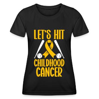 Krebs Im Kindesalter Childhood Cancer Awareness - Frauen Funktions-T-Shirt - Schwarz - Vorne - AI Model Female 172 light (172cm)