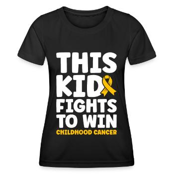Krebs Im Kindesalter Childhood Cancer Awareness - Frauen Funktions-T-Shirt - Schwarz - Vorne - AI Model Female 172 light (172cm)