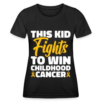 Krebs Im Kindesalter Childhood Cancer Awareness - Frauen Funktions-T-Shirt - Schwarz - Vorne - AI Model Female 172 light (172cm)