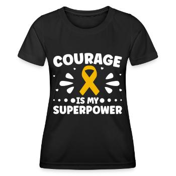 Krebs Im Kindesalter Childhood Cancer Awareness - Frauen Funktions-T-Shirt - Schwarz - Vorne - AI Model Female 172 light (172cm)