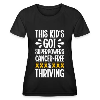 Krebs Im Kindesalter Childhood Cancer Awareness - Frauen Funktions-T-Shirt - Schwarz - Vorne - AI Model Female 172 light (172cm)