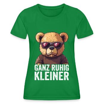 Calm down, little funny saying - Women's Functional T-Shirt - kelly green - Front - AI Model Female 172 dark (172cm)