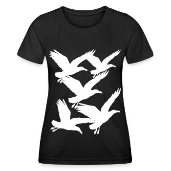 Möwe Möwen maritim - Frauen Funktions-T-Shirt - Schwarz - Vorne - AI Model Female 172 light (172cm)