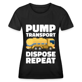 Technicien de fosse septique Installateur de système d’égout - T-shirt sport Femme - noir - Devant - AI Model Female 172 light (172cm)