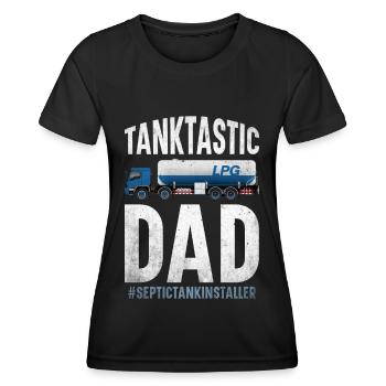 Technicien de fosse septique Installateur de système d’égout - T-shirt sport Femme - noir - Devant - AI Model Female 172 light (172cm)