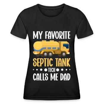 Technicien de fosse septique Installateur de système d’égout - T-shirt sport Femme - noir - Devant - AI Model Female 172 light (172cm)