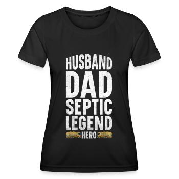 Septic Tank Technician Sewer System Installer - Women's Functional T-Shirt - black - Front - AI Model Female 172 light (172cm)