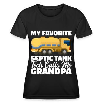 Technicien de fosse septique Installateur de système d’égout - T-shirt sport Femme - noir - Devant - AI Model Female 172 light (172cm)