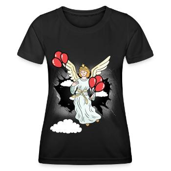 Himmel Engel himmlisch Jenseits Reinkarnation - Frauen Funktions-T-Shirt - Schwarz - Vorne - AI Model Female 172 light (172cm)