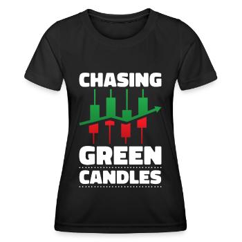 Day Trading Day Trader Bourse Bourse - T-shirt sport Femme - noir - Devant - AI Model Female 172 light (172cm)