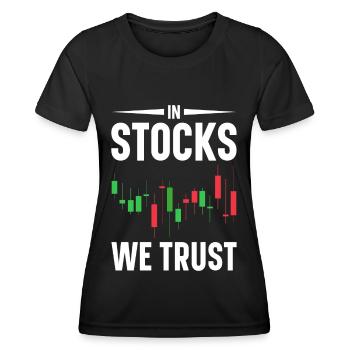 Day Trading Day Trader Bourse Bourse - T-shirt sport Femme - noir - Devant - AI Model Female 172 light (172cm)