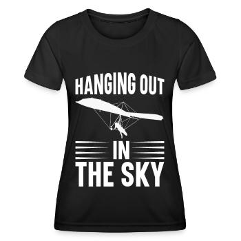 Deltaplane Parapente Deltaplane - T-shirt sport Femme - noir - Devant - AI Model Female 172 light (172cm)