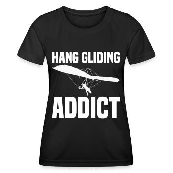 Deltaplane Parapente Deltaplane - T-shirt sport Femme - noir - Devant - AI Model Female 172 light (172cm)