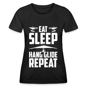 Deltaplane Parapente Deltaplane - T-shirt sport Femme - noir - Devant - AI Model Female 172 light (172cm)