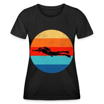 Tauchen Taucher - Frauen Funktions-T-Shirt - Schwarz - Vorne - AI Model Female 172 light (172cm)