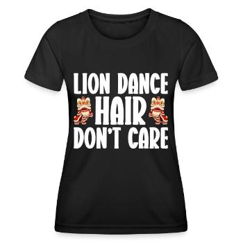 Lion Dance Chinesisches Neujahr Löwentanz - Frauen Funktions-T-Shirt - Schwarz - Vorne - AI Model Female 172 light (172cm)
