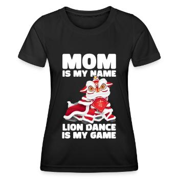 Lion Dance Chinesisches Neujahr Löwentanz - Frauen Funktions-T-Shirt - Schwarz - Vorne - AI Model Female 172 light (172cm)