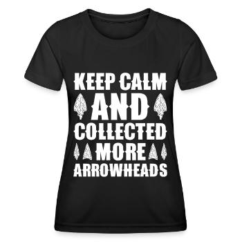 Arrowheads Collection de pointes de flèche de collection - T-shirt sport Femme - noir - Devant - AI Model Female 172 light (172cm)