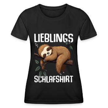 Chemise de nuit préférée Lève-tard Morning Grouches - T-shirt sport Femme - noir - Devant - AI Model Female 172 light (172cm)