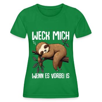 Réveille-moi quand tout est fini / Lève-tard - T-shirt sport Femme - vert - Devant - AI Model Female 172 dark (172cm)