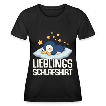 Chemise de nuit préférée Lève-tard Morning Grouches - T-shirt sport Femme - noir - Devant - AI Model Female 172 light (172cm)