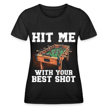 Tischfußball Tischkicker Kicker Kickern - Frauen Funktions-T-Shirt - Schwarz - Vorne - AI Model Female 172 light (172cm)