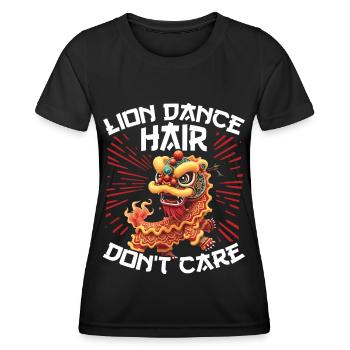 Lion Dance Chinesisches Neujahr Löwentanz - Frauen Funktions-T-Shirt - Schwarz - Vorne - AI Model Female 172 light (172cm)