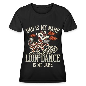 Lion Dance Chinesisches Neujahr Löwentanz - Frauen Funktions-T-Shirt - Schwarz - Vorne - AI Model Female 172 light (172cm)