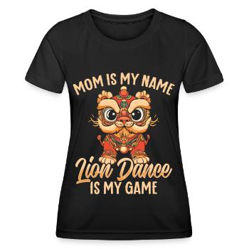 Lion Dance Chinesisches Neujahr Löwentanz - Frauen Funktions-T-Shirt - Schwarz - Vorne - AI Model Female 172 light (172cm)
