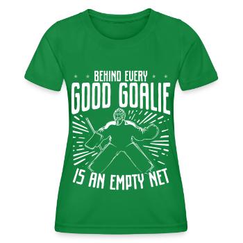 Eishockey Torwart Eishockey Torhüter - Frauen Funktions-T-Shirt - Kelly Green - Vorne - AI Model Female 172 dark (172cm)