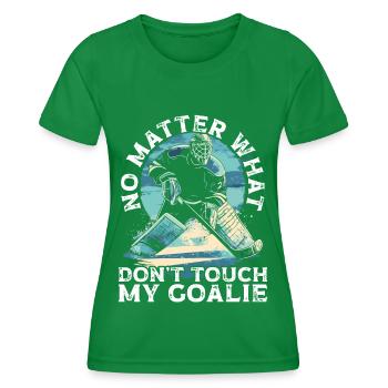 Eishockey Torwart Eishockey Torhüter - Frauen Funktions-T-Shirt - Kelly Green - Vorne - AI Model Female 172 dark (172cm)