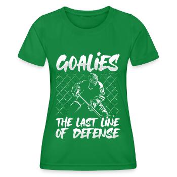 Eishockey Torwart Eishockey Torhüter - Frauen Funktions-T-Shirt - Kelly Green - Vorne - AI Model Female 172 dark (172cm)