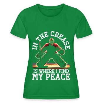 Eishockey Torwart Eishockey Torhüter - Frauen Funktions-T-Shirt - Kelly Green - Vorne - AI Model Female 172 dark (172cm)
