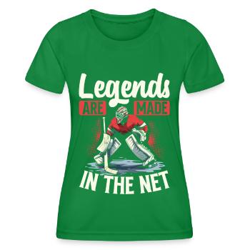 Eishockey Torwart Eishockey Torhüter - Frauen Funktions-T-Shirt - Kelly Green - Vorne - AI Model Female 172 dark (172cm)